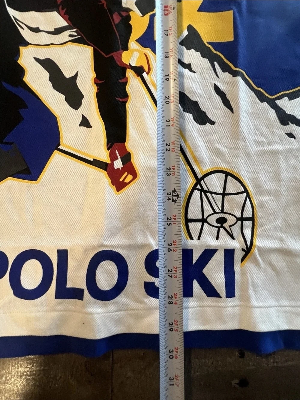 Ralph Lauren Polo Ski Graphic Polo - Royal Blue, Yellow, Red, White, Black Sz M